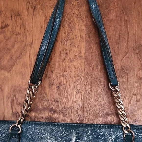Michael Kors Leather Bag with Gold Accents - Picture 6 of 16